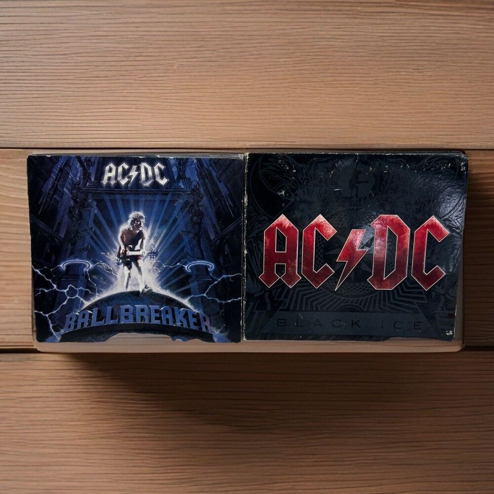LOT OF 2 - AC/DC CDS - BALL REAKER & BLACK ICE With Manuals